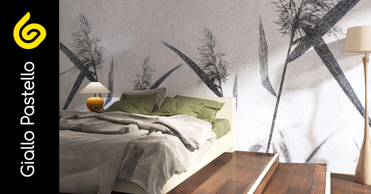 Carta da parati per testata letto: l’elemento per trasformare la tua camera  - Giallo Pastello