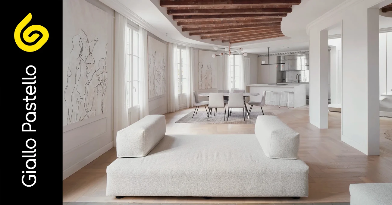Pantone 2026: il Cloud Dancer nell’interior design - Giallo Pastello