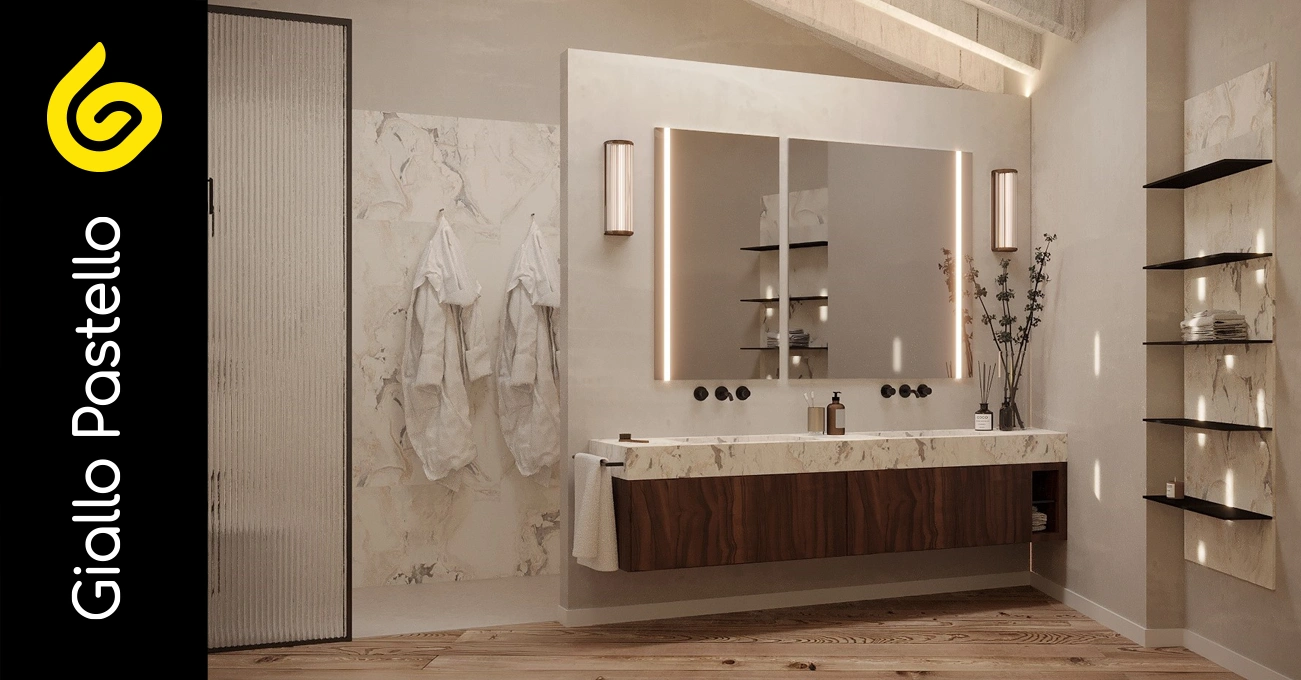 Ristrutturazione bagno: design, funzionalità e valore per la tua casa - Giallo Pastello