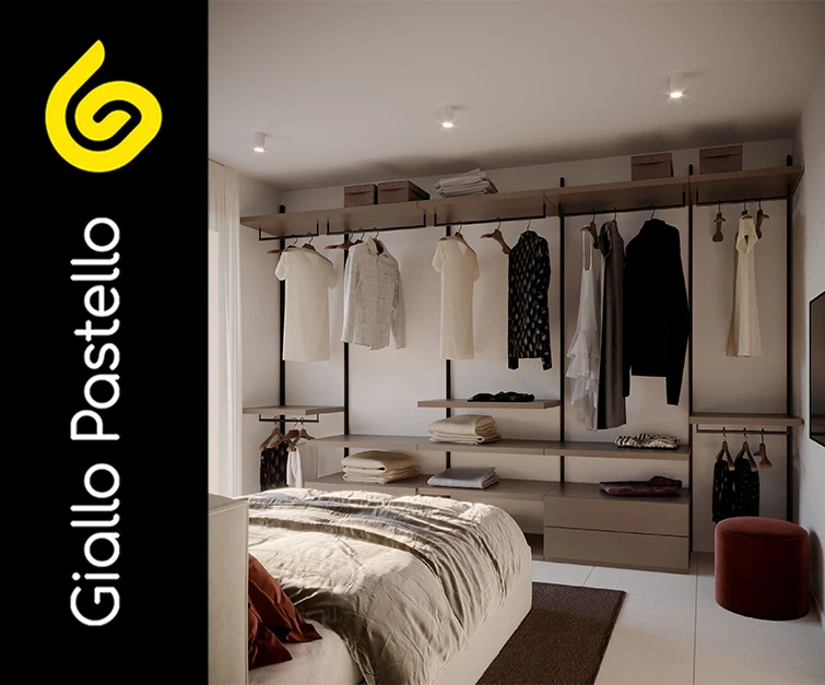 Arredamento camera da letto: progettazione - Giallo Pastello Interior Design
