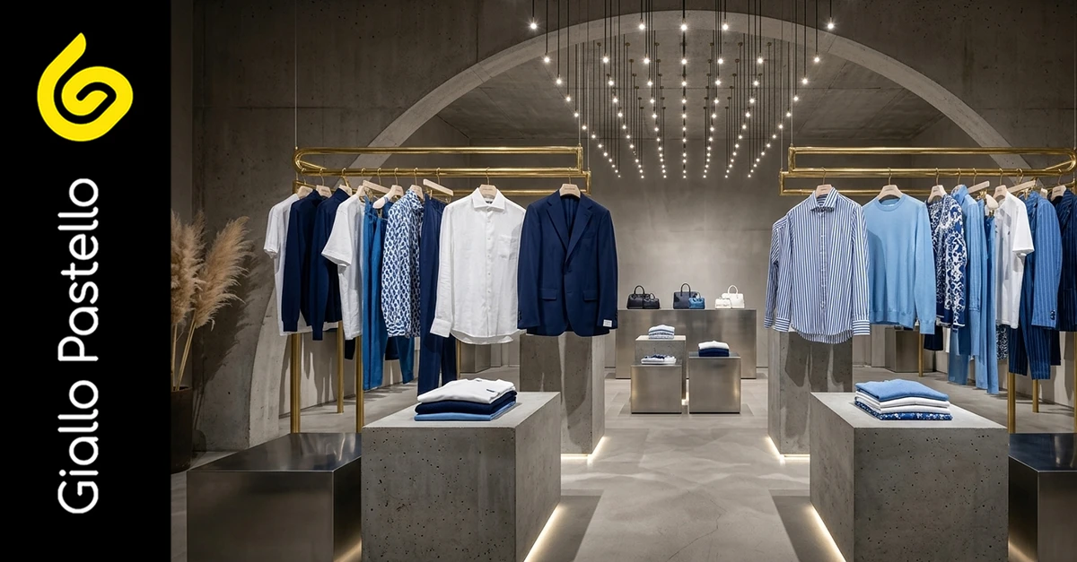 Arredamento negozio di abbigliamento - Giallo Pastello Interior Design