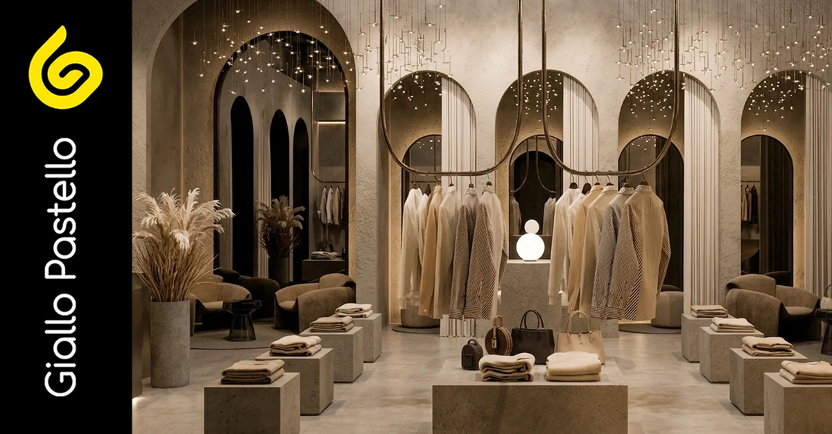 Arredamento negozio di abbigliamento - Giallo Pastello Interior Design