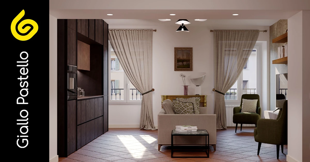 Arredamento salotto moderno - Giallo Pastello Interior Design