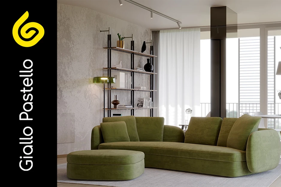 Arredamento salotto moderno - Giallo Pastello Interior Design