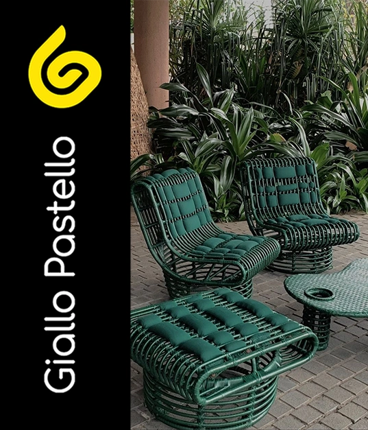 Arredo outdoor: materiali e colori - Giallo Pastello