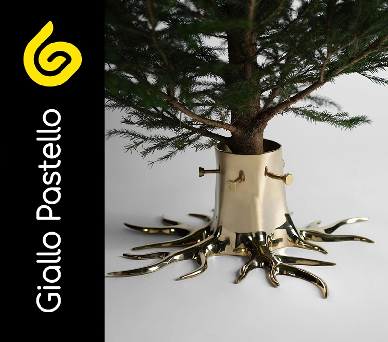 Base dell'albero di Natale - Giallo Pastello Interior Design