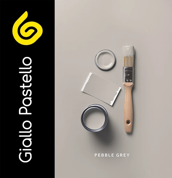 Colori pareti per soggiorno: colori neutri, grigio chiaro- Giallo Pastello Interior Design