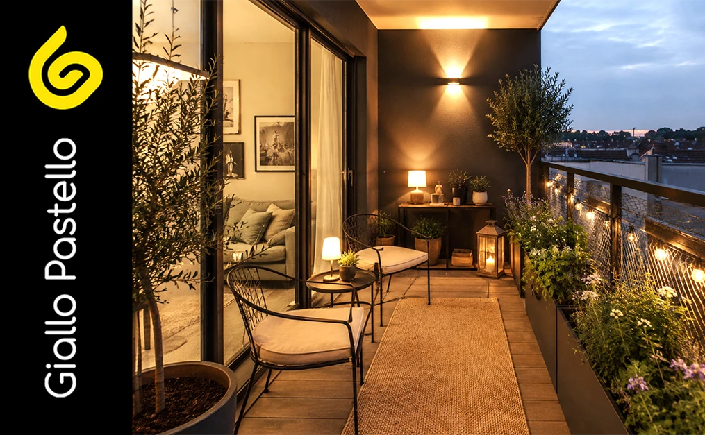 Come arredare un balcone - Giallo Pastello Interior Design