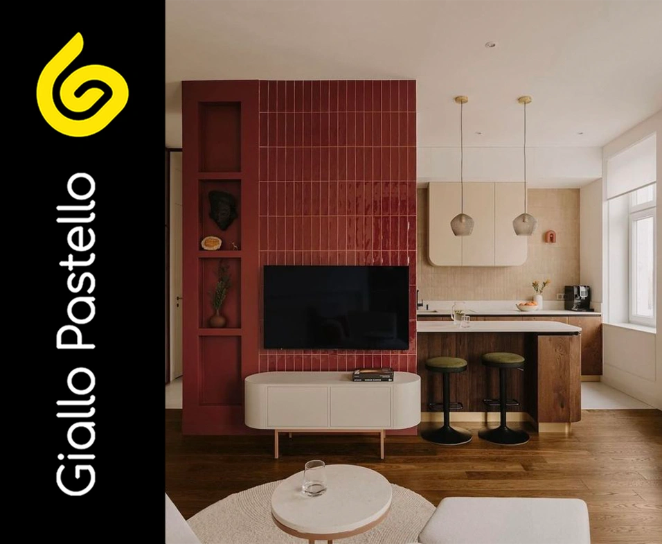 Come arredare una casa piccola: soggiorno - Giallo Pastello