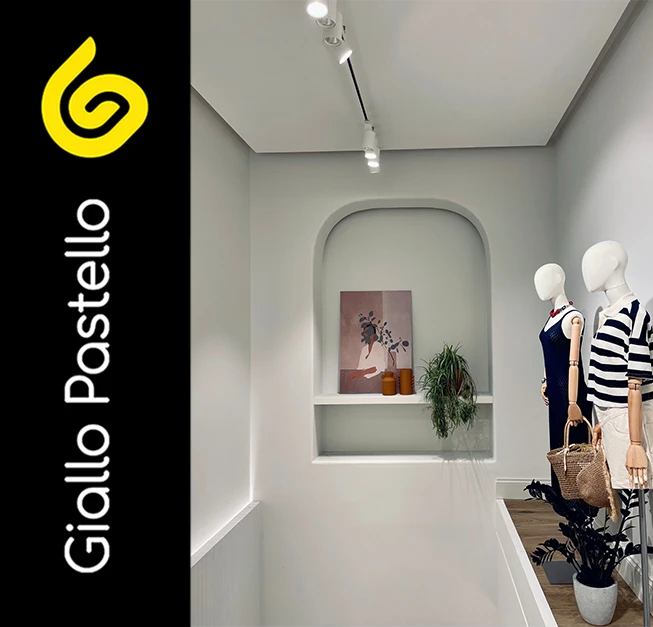 Arredamento negozio di abbigliamento - Giallo Pastello Interior Design