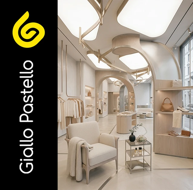 Arredamento negozio di abbigliamento - Giallo Pastello Interior Design