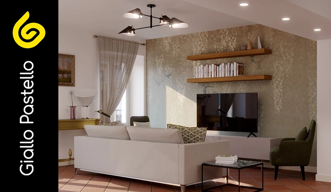 Arredamento salotto moderno - Giallo Pastello Interior Design