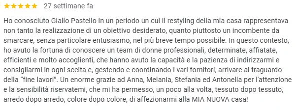 Daniela recensione Google