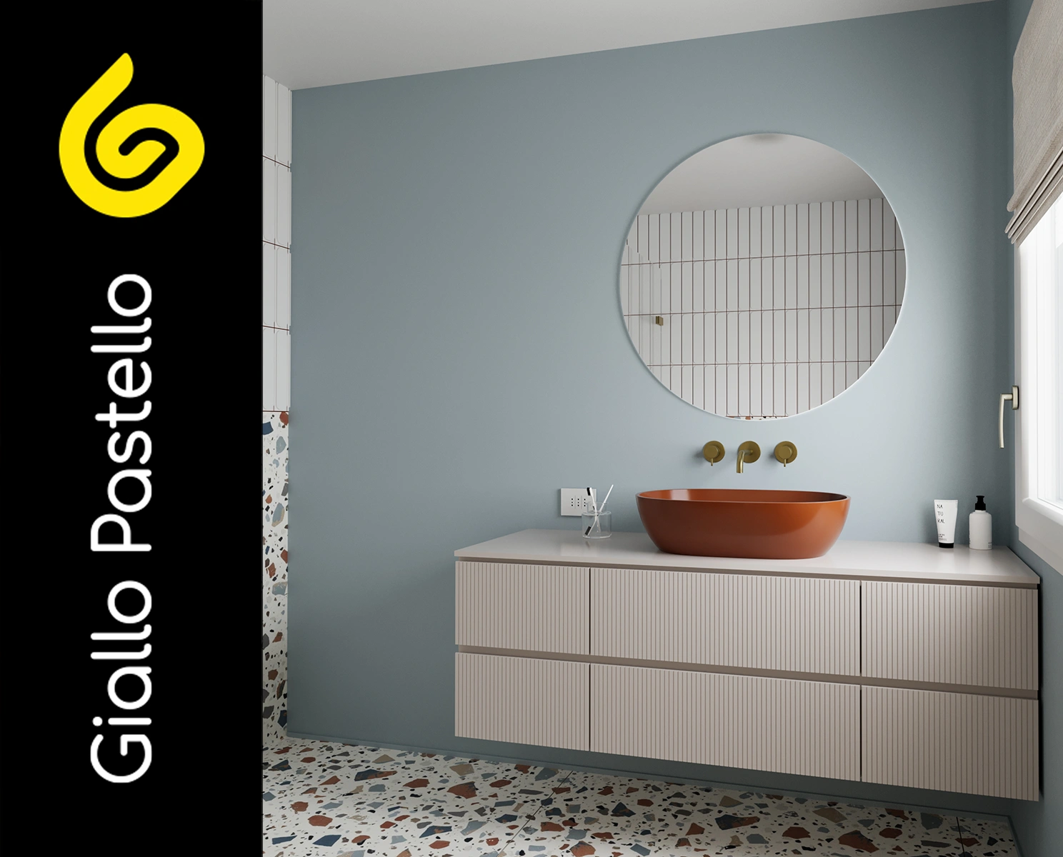 Ristrutturazione bagno: bagno chiaro - Giallo Pastello Interior Design