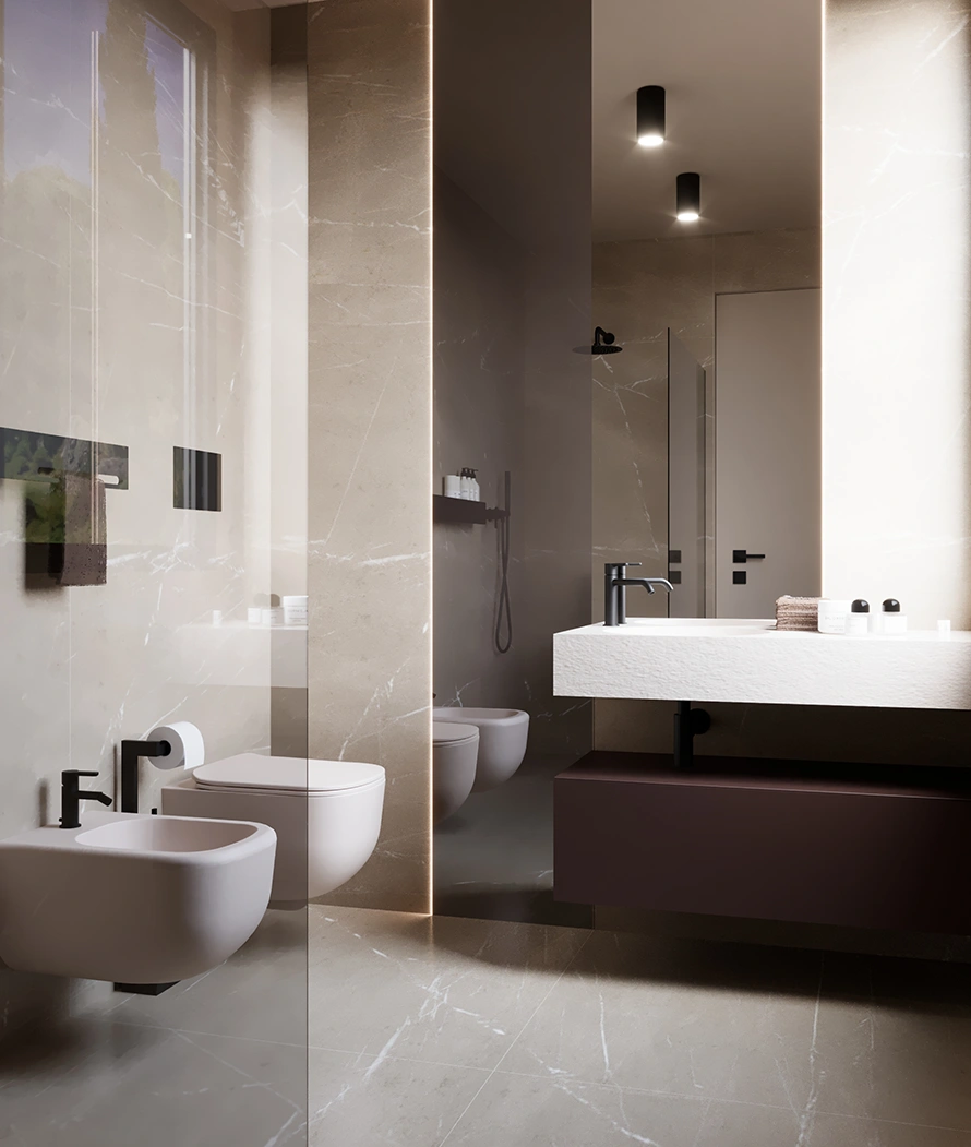 Ristrutturazione bagno Brescia: progetto sviluppato per famiglie - Giallo Pastello Interior Design Brescia