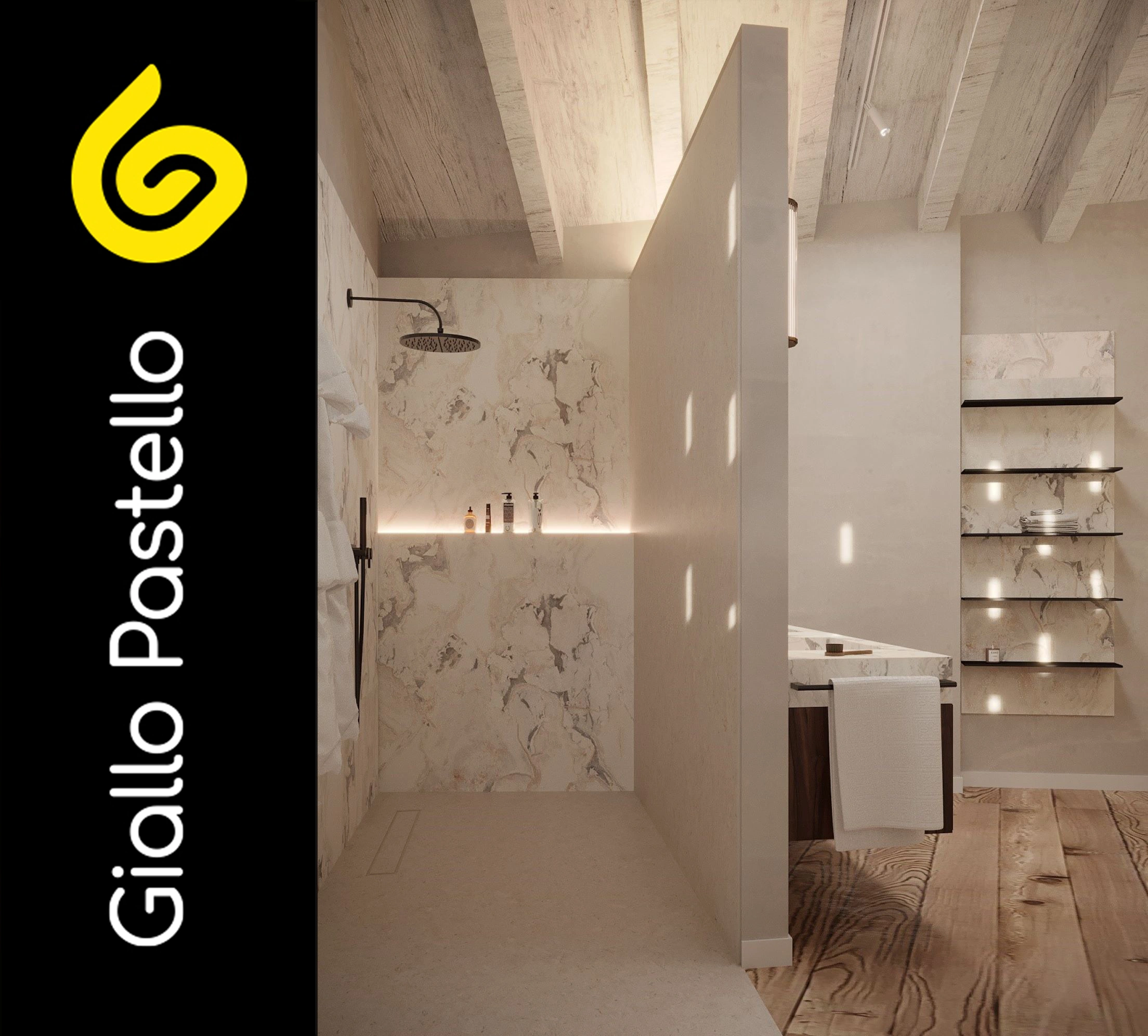 Ristrutturazione bagno: bagno con doccia moderna - Giallo Pastello Interior Design