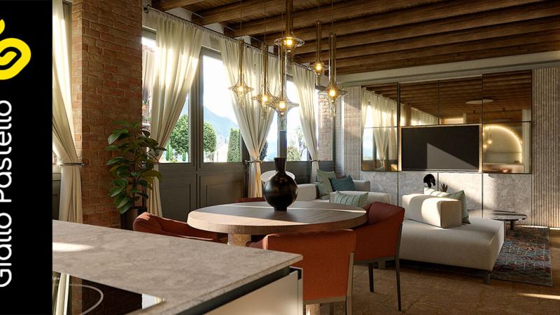 Zona Living Arredamento B&B Luxury Iseo - Giallo Pastello Interior Design Brescia