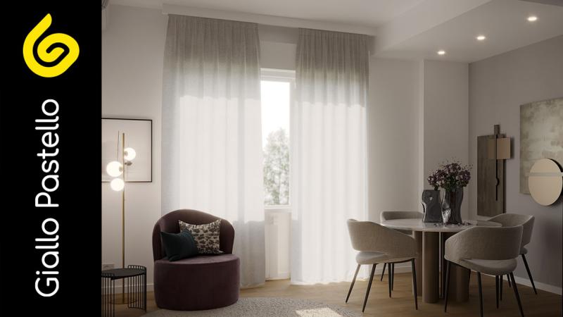 Tavolo zona living - Arredamento bilocale: un nuovo charme per questo appartamento in città - Giallo Pastello