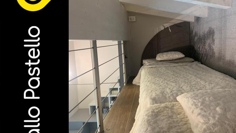 Soppalco con letto - Giallo Pastello