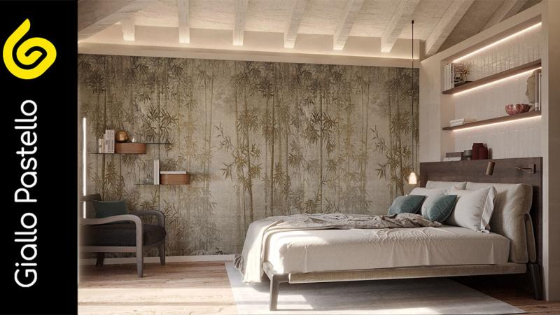 Ristrutturazione cascinale - Camera da letto - Giallo Pastello