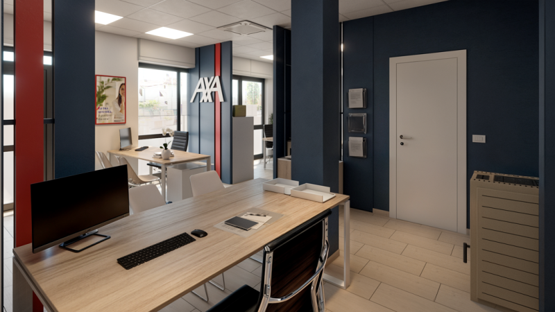 Arredo ufficio AXA - Giallo Pastello Interior Design