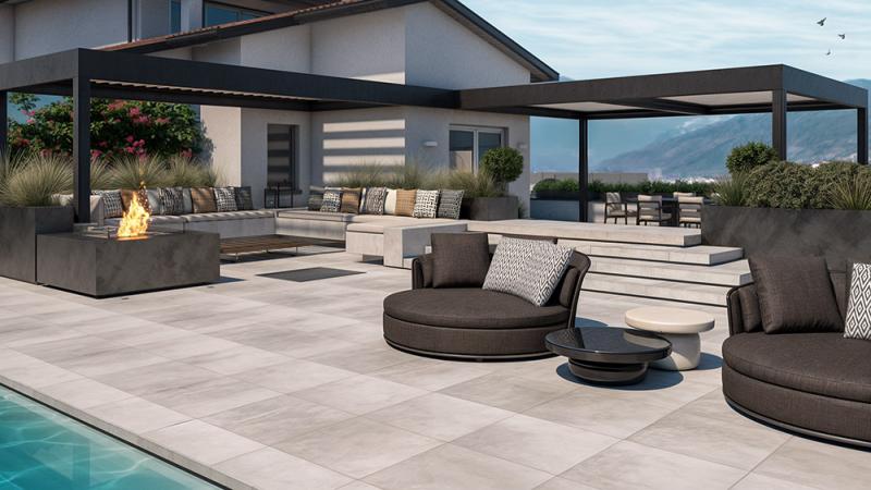 Arredo Outdoor con zona relax e gazebo - Giallo Pastello Interior Design Brescia