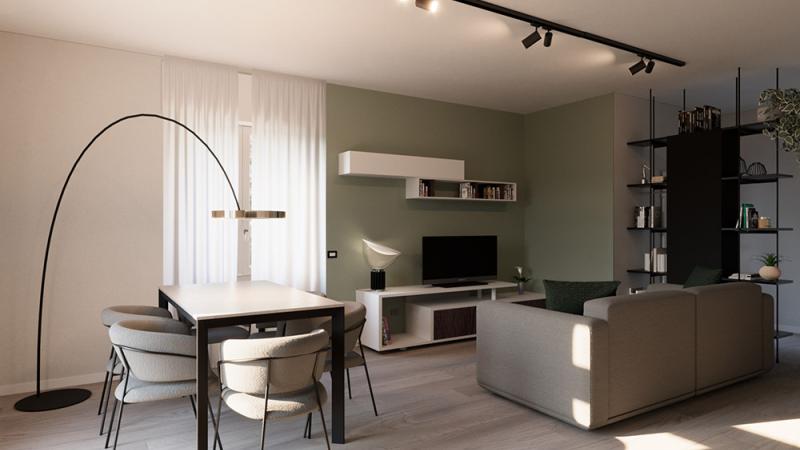 Cortina d’Ampezzo: un appartamento di design nel cuore del centro: Sala da pranzo - Giallo Pastello Interior Design
