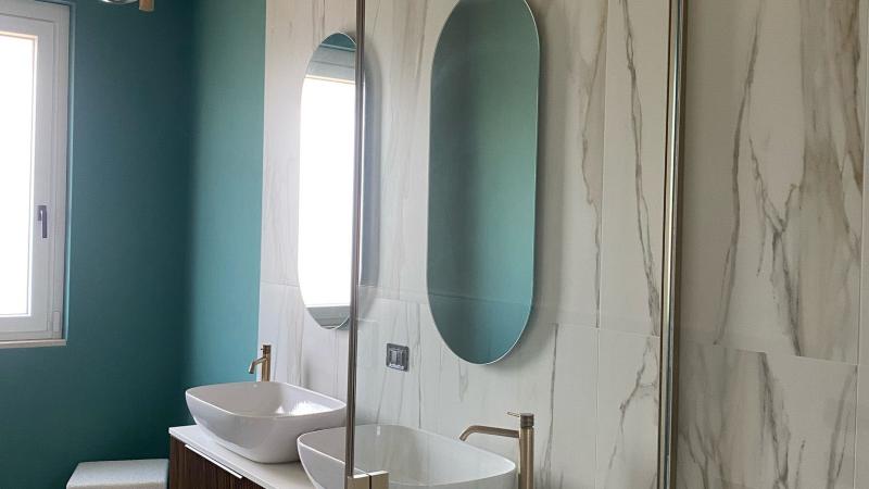 Casa su misura Veronica e Francesco: bagno - Giallo Pastello