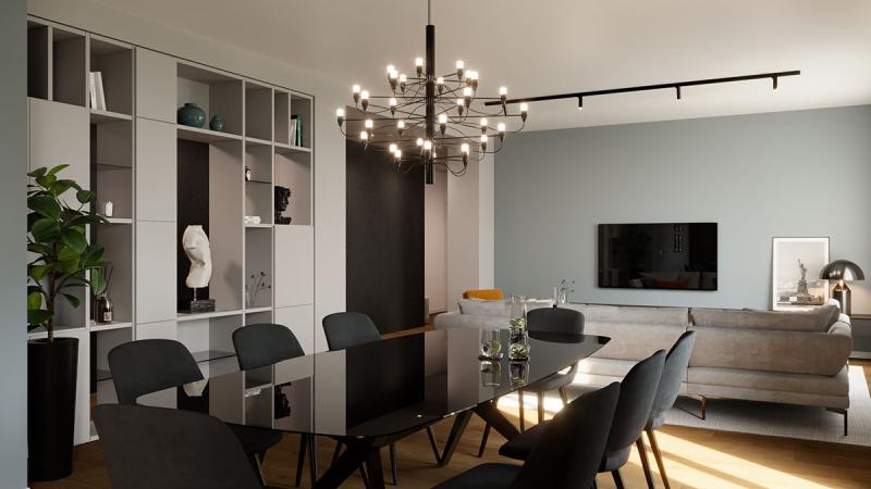 Minimalismo su misura: zona living - Giallo Pastello