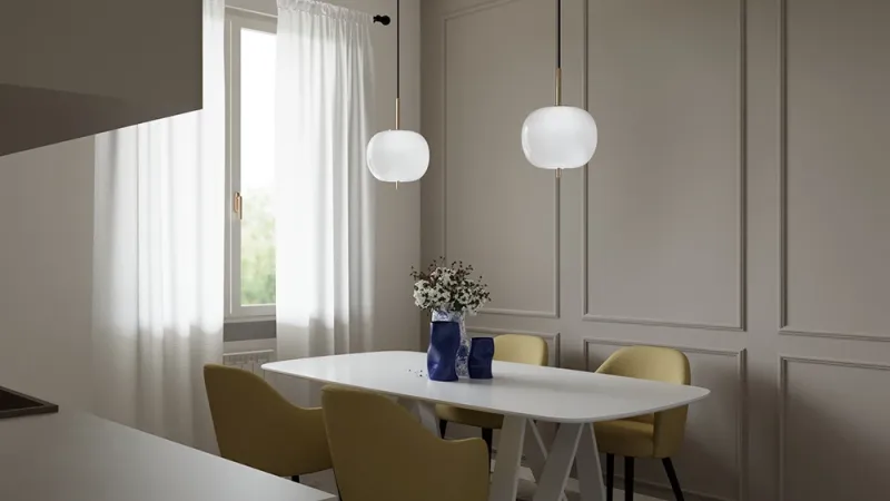 Armonie Private: rinnovo sala da pranzo - Giallo Pastello Interior Design