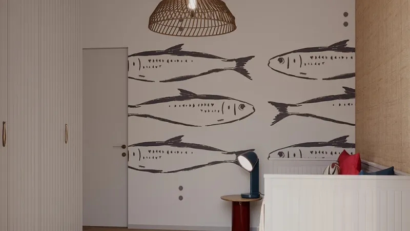 Carta da parati decorativa - Un progetto a Marzamemi: Restyling Appartamento - Giallo Pastello Interior Design
