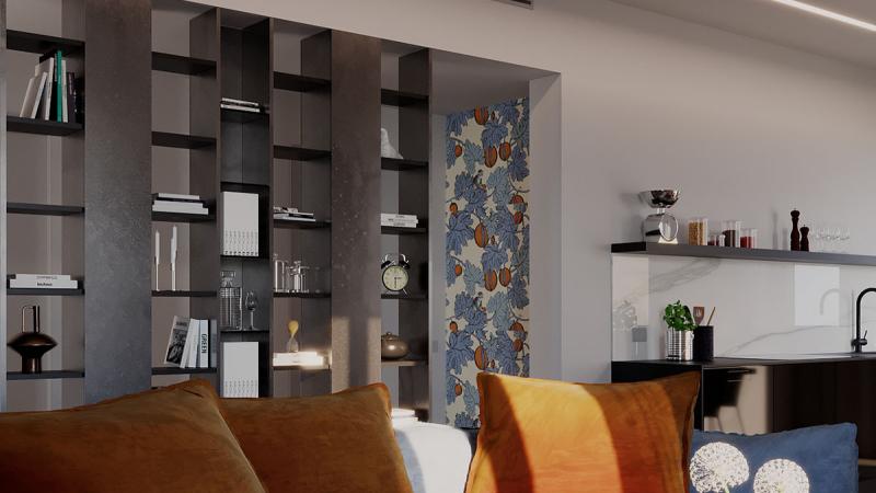 Restyling con vista sul Lago di Como - Divano zona living